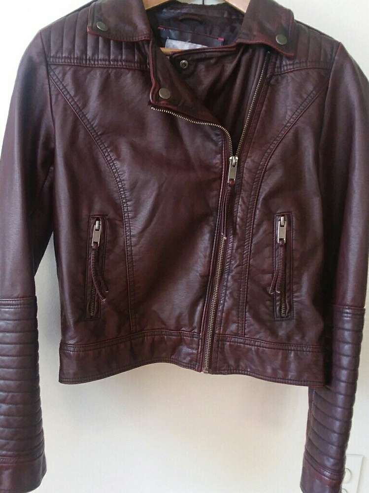 Faux leather women's jacket
